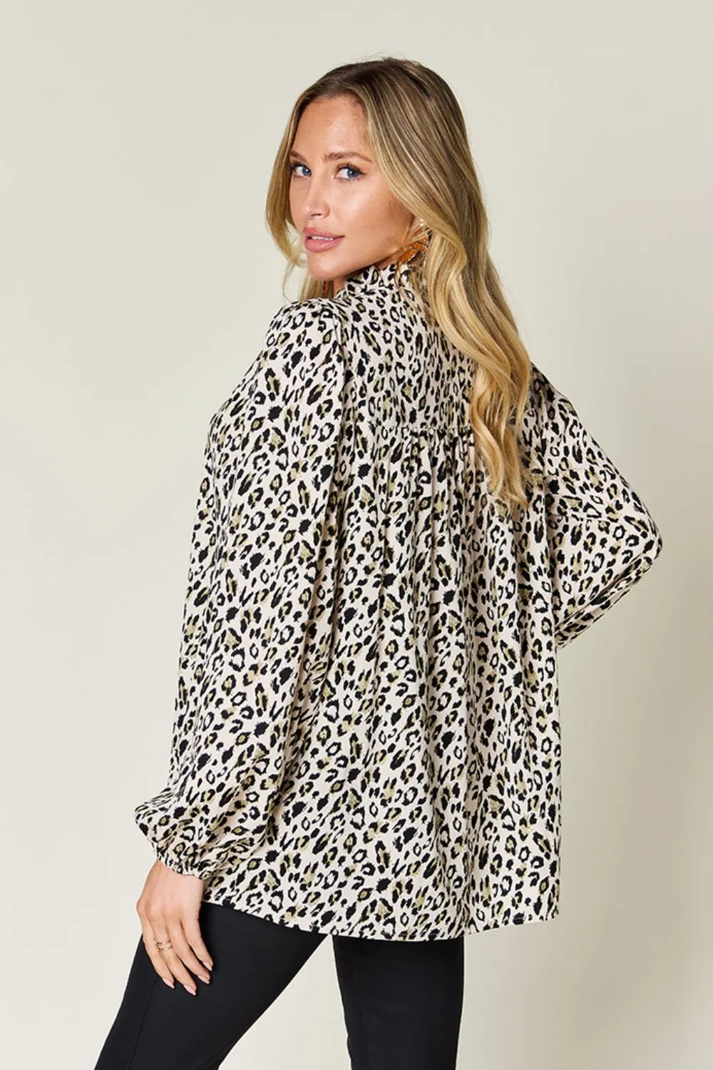Double Take Full Size Leopard Long Sleeve Blouse 3d398619-2fe0-40d8-8761-a438a24b1daf-Max
