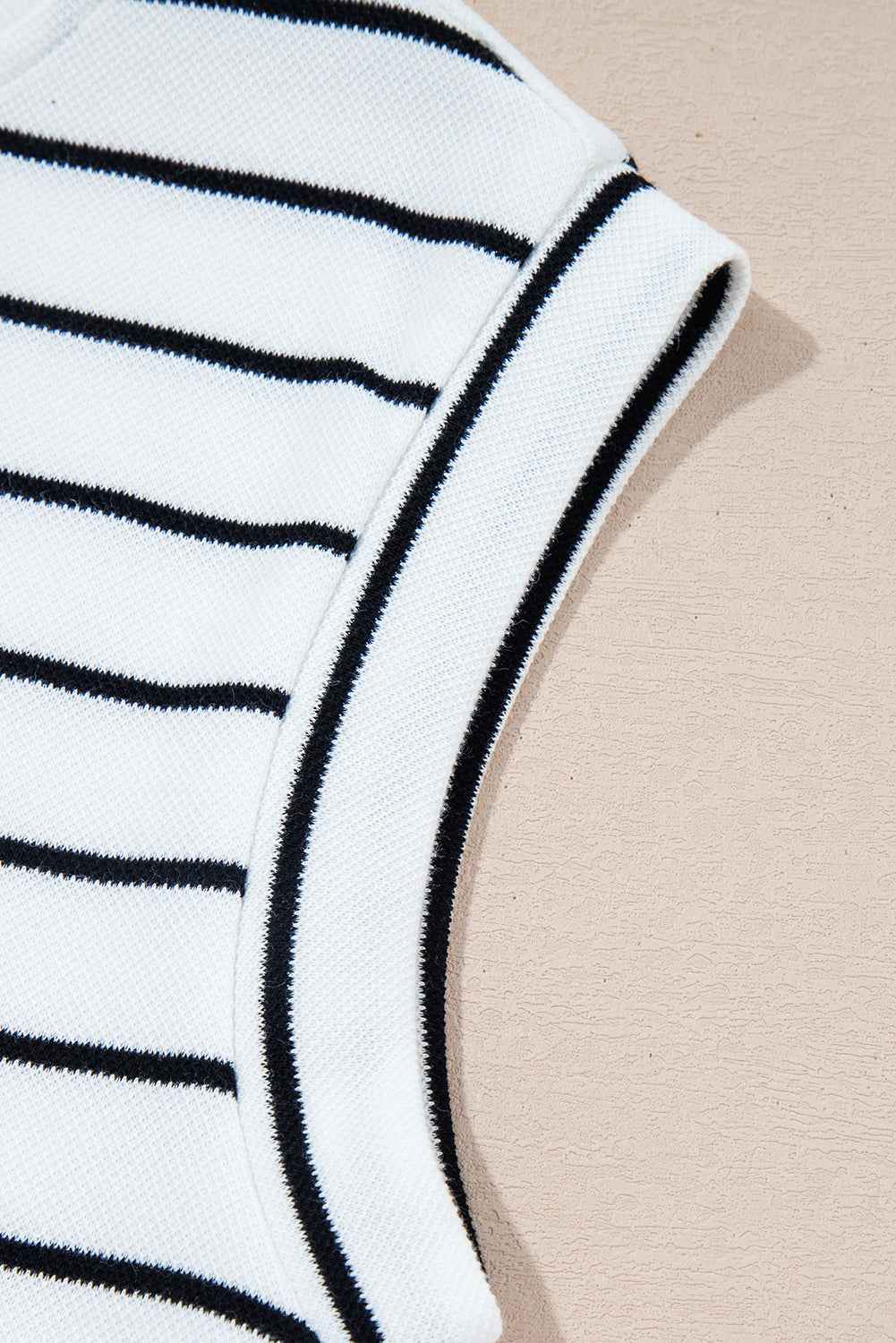 Sail Blue Casual Striped Tee and Wide Leg Pants Set 3d7d2130b798ec69