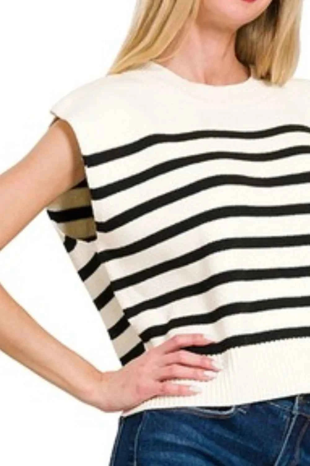Zenana Oversized Crew Neck Stripe Sweater Vest 3d9a594e-5955-4bb3-85c8-853791dc95e5-Max-Origin