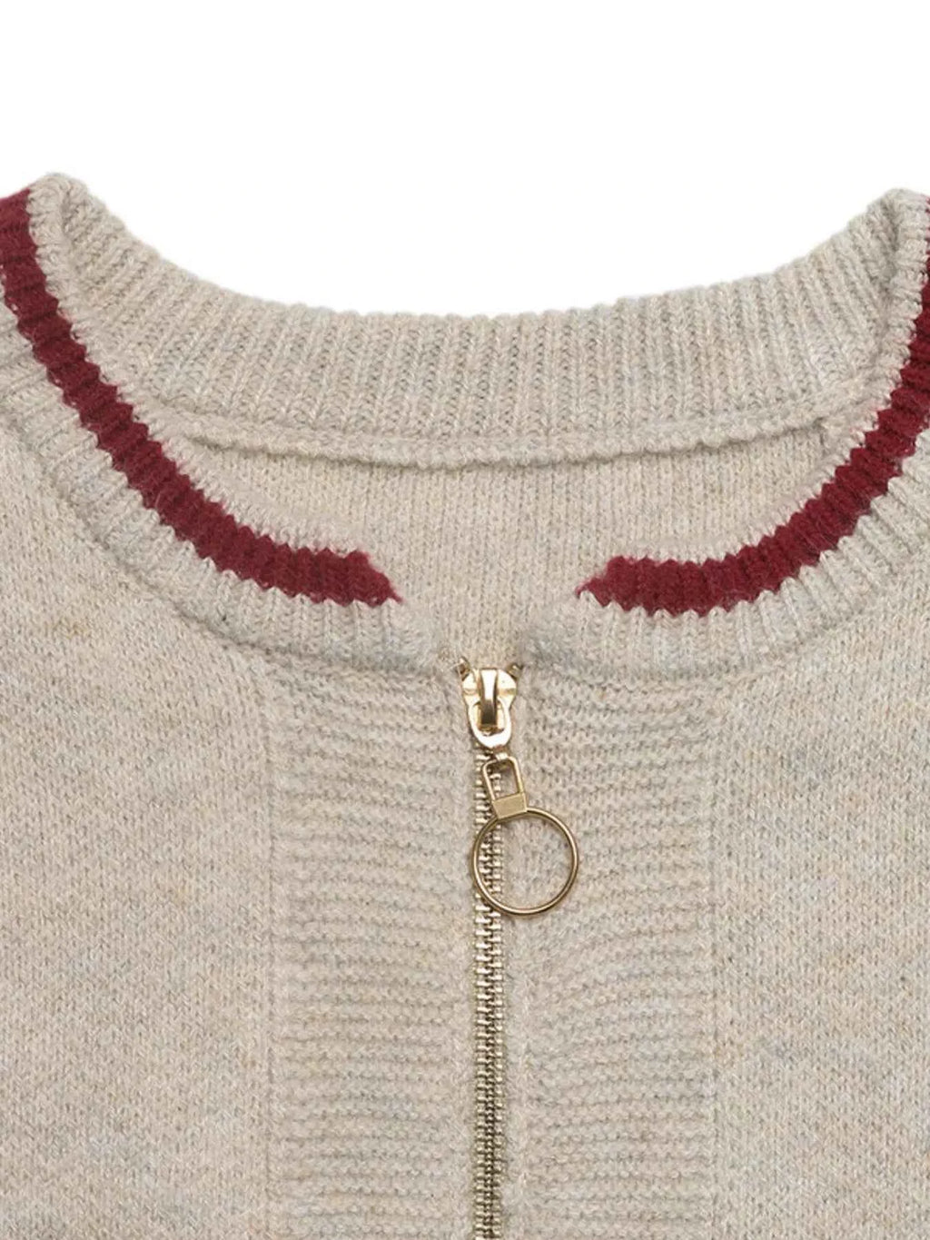 Zip Up Contrast Trim Cardigan 3e0918bf98ee4dbab16f5899fe926de3-Max-Origin