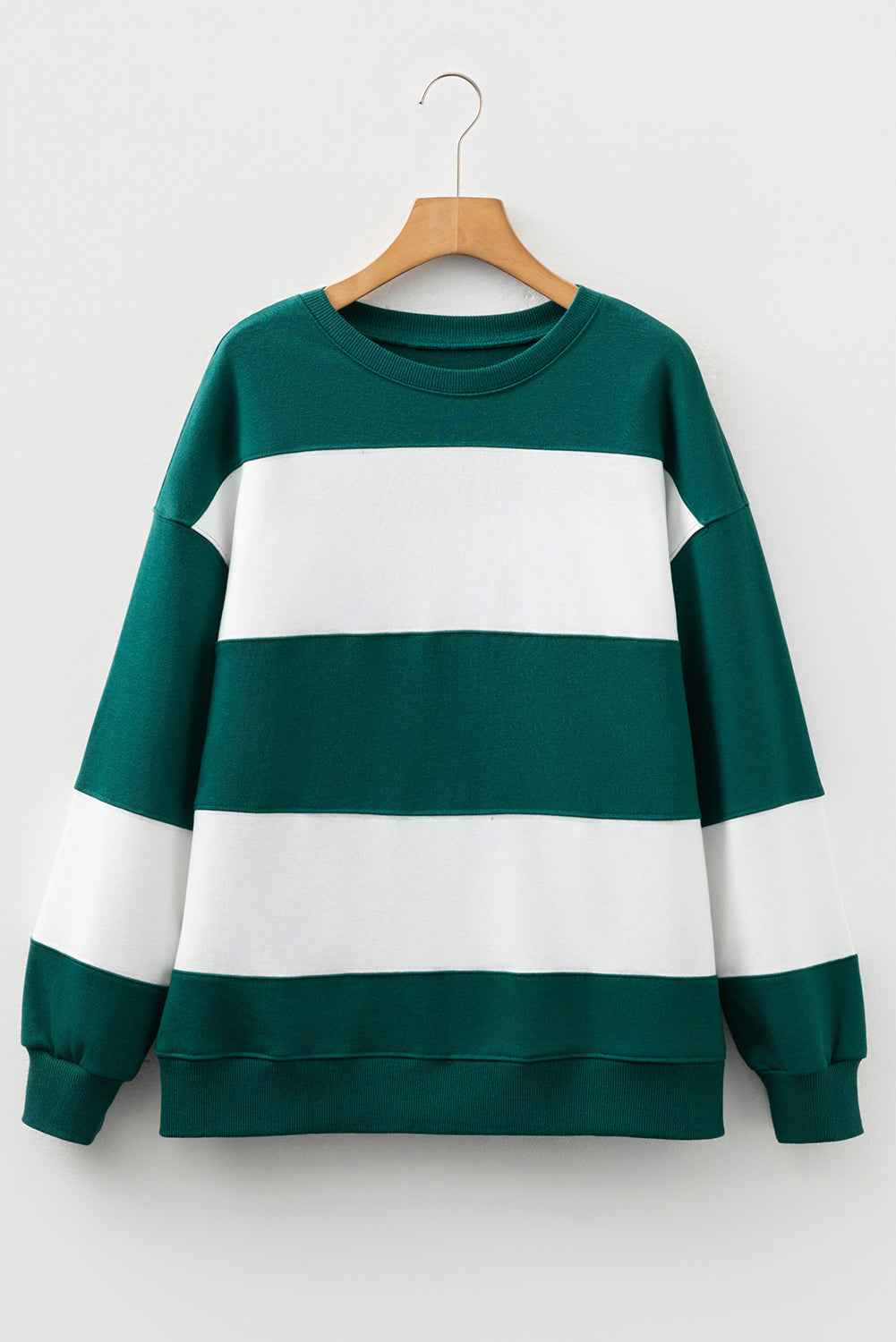 Evergreen Colorblock Drop Shoulder Baggy Sweatshirt 3e68bda7a213d07b