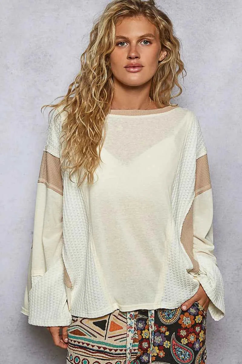 POL Contrast Round Neck Long Sleeve T-Shirt 3e8051b8-b88d-424e-b107-78dcd33904d4-Max-Origin