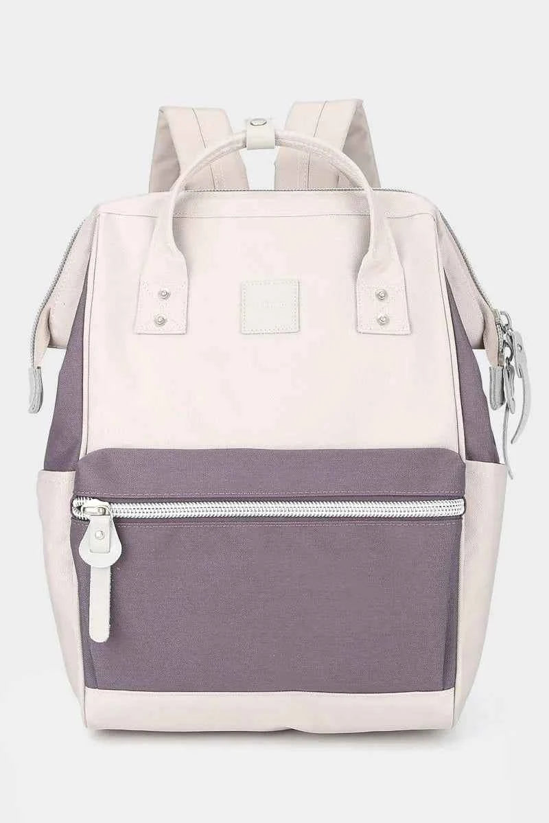 Himawari Water Resistant Canvas Backpack Bag with Side Pockets Pink Mauve One Size 3eb0949e-c5b3-4c2b-bc8d-54b6c9e33947-Max