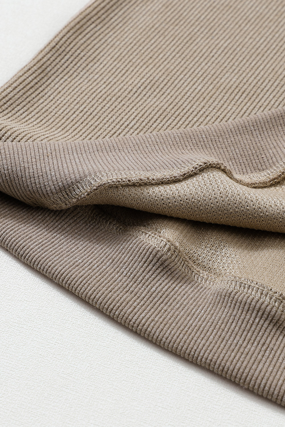 Green Ribbed Round Neck Drop Sleeve Pullover Sweatshirt 3ebe059c4ed386c0