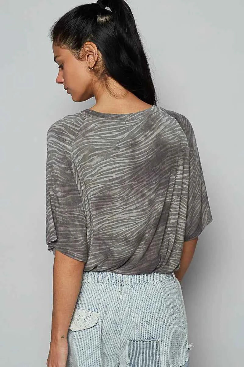 POL Zebra Print Round Neck Half Sleeve T-Shirt 3edae379-3303-464f-a8c3-454e1af8ad7e-Max-Origin