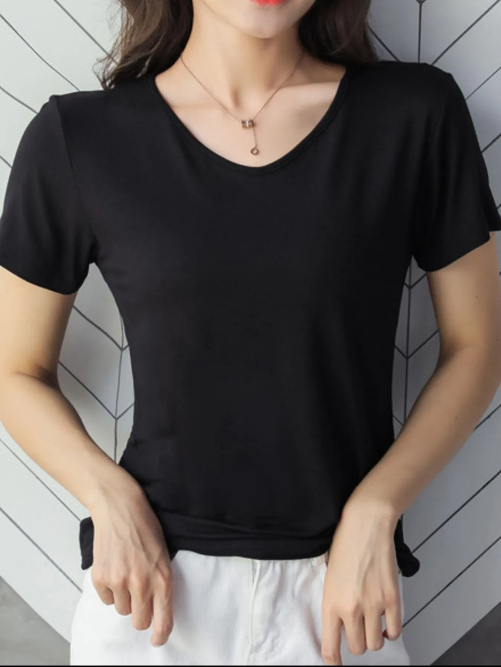 V-Neck Short Sleeve T-Shirt 3efa74ea-fe36-400e-a06c-cbd08bfda230-Max-Origin