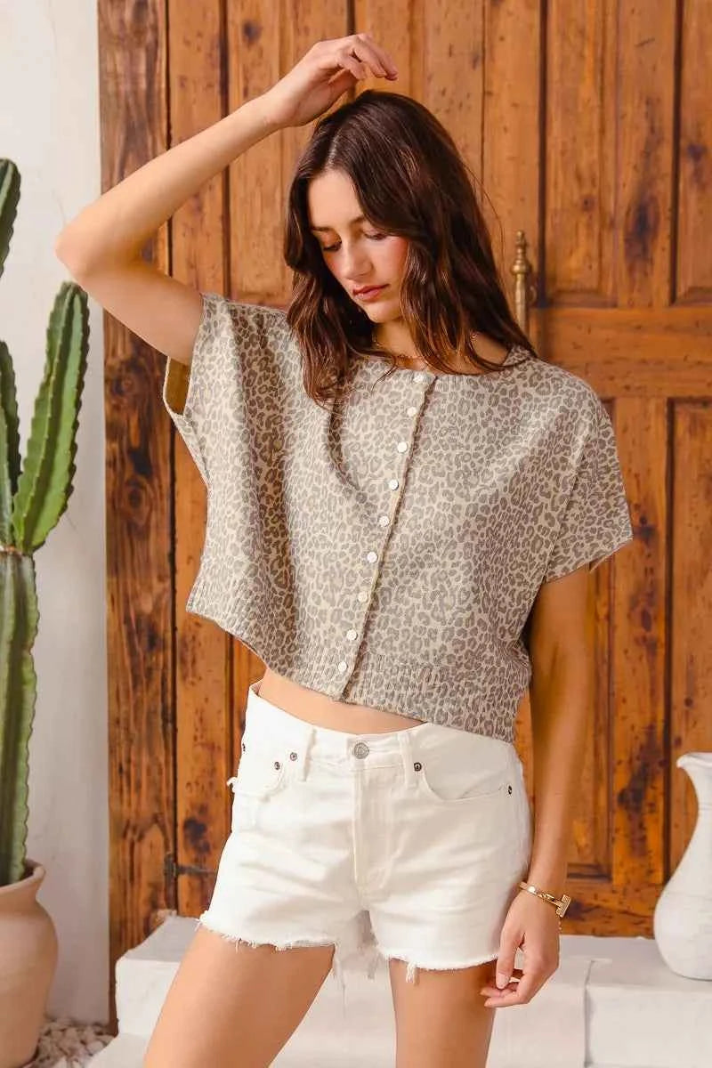 SO ME Leopard Print Button Front Sweater Cardigan 3fa57bd36444464084967d3dcc140d65-Max-Origin