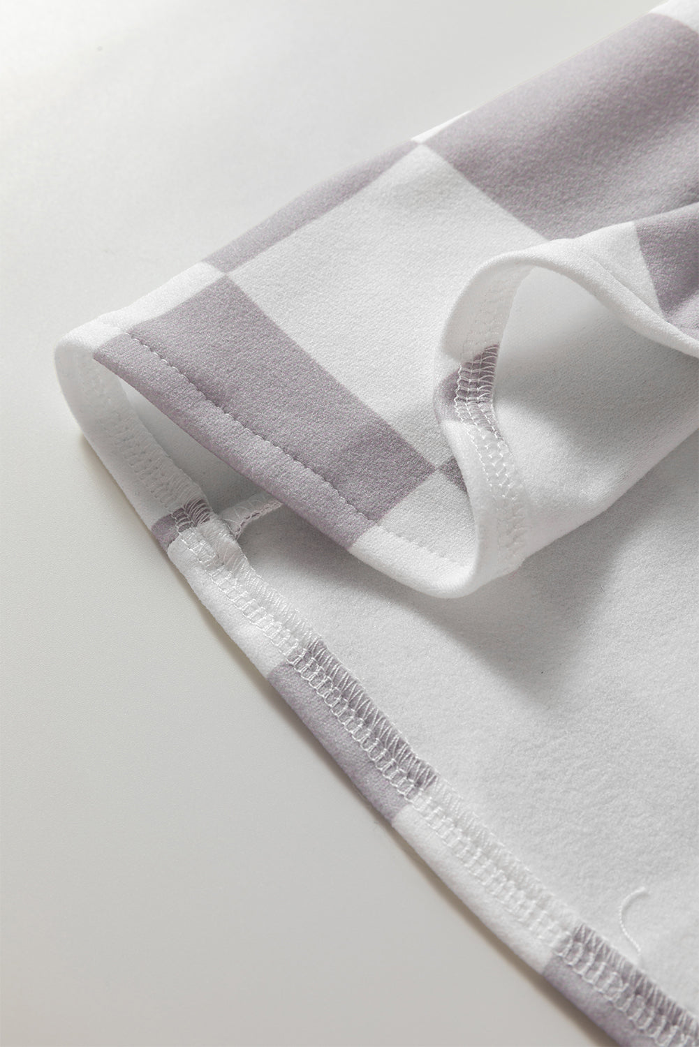 Khaki Checkerboard Flap Pocket Button Front Shacket 3febb54616667403