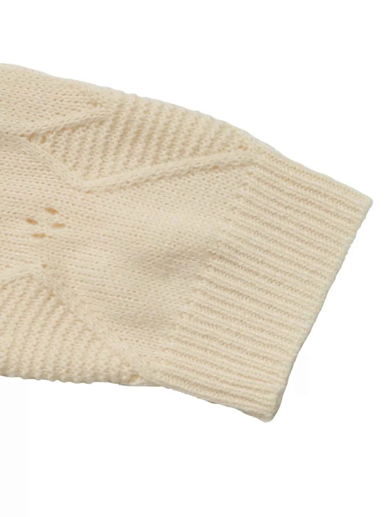 Openwork Heart Round Neck Sweater 400cabd0f5d5414da0fc8cca578423b0-Max-Origin