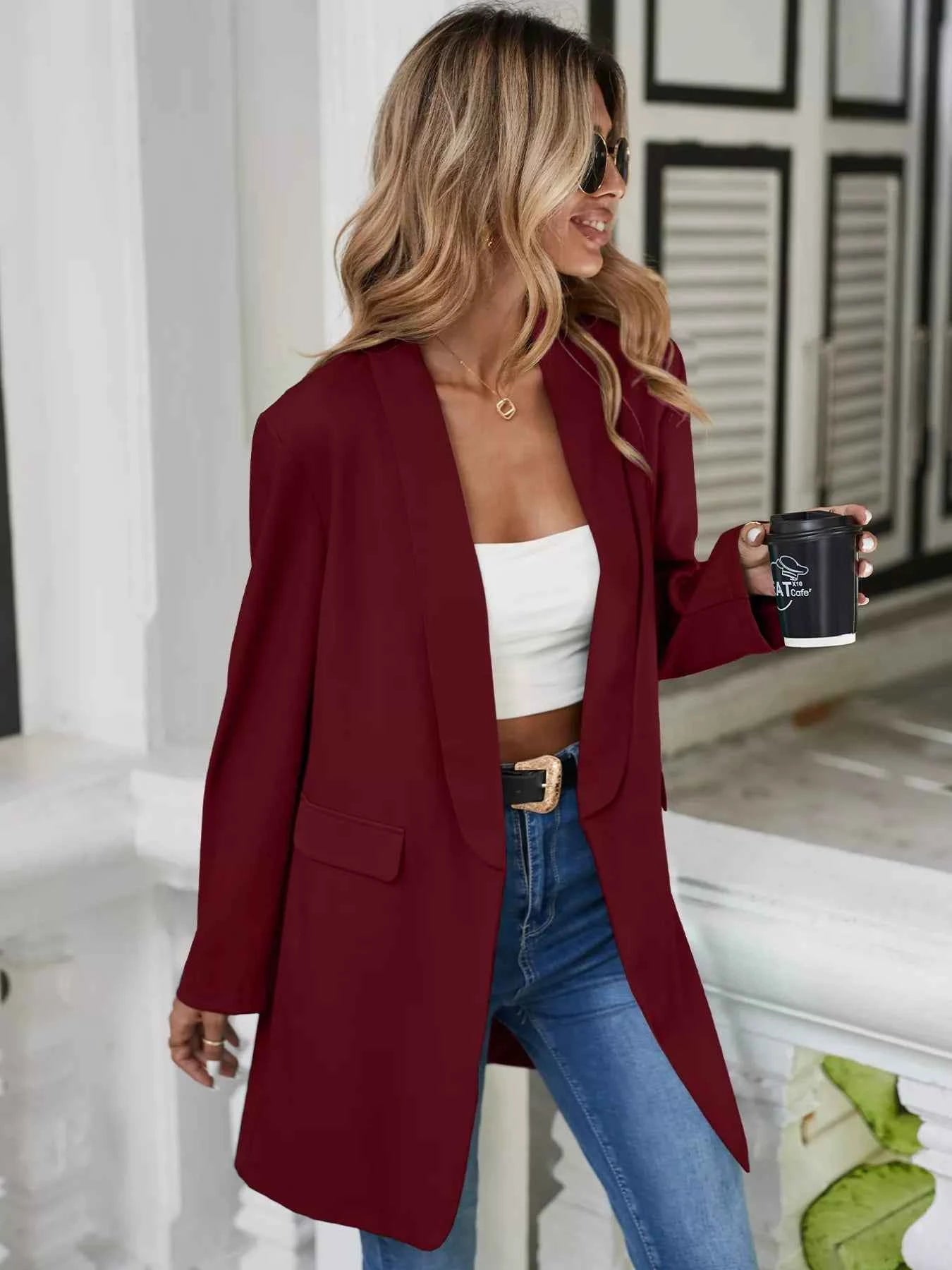 Lapel Collar Long Sleeve Blazer 401fc2c3-49da-43f7-a6c4-62f08aa2f7ae-Max-Origin
