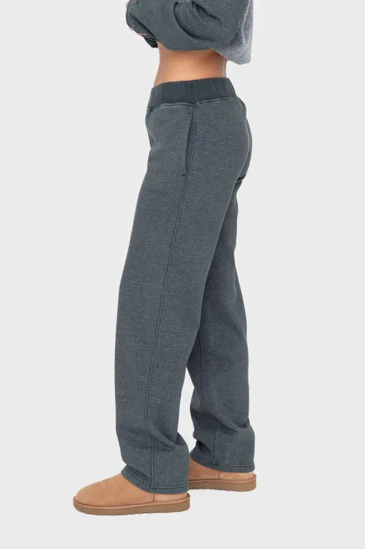Mono B Elastic Waist Fleece Pants with Pockets 402ac9a5-cc7d-4892-bdbb-1032d4c1e6e3-Max