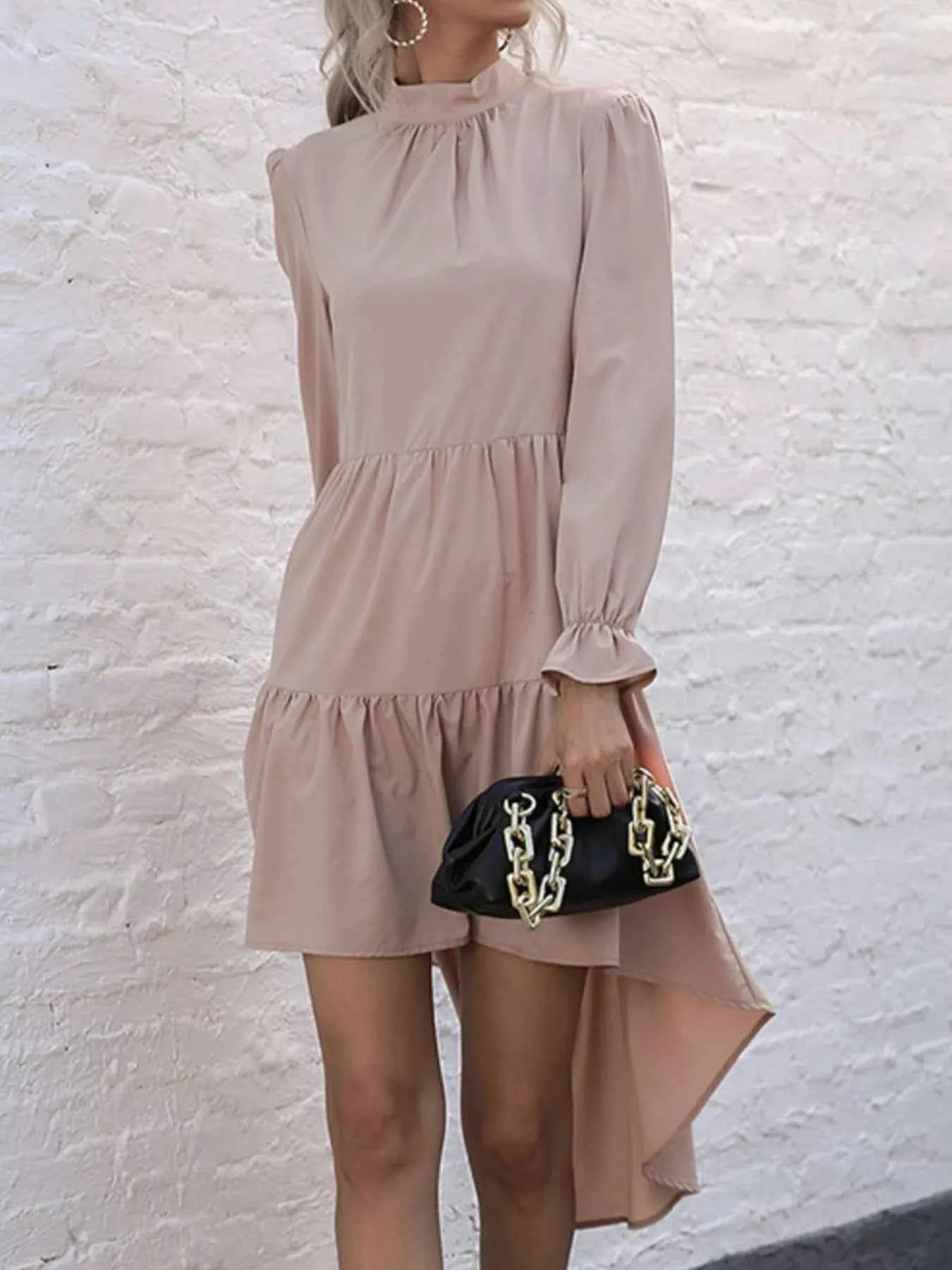 High-Low Flounce Sleeve Dress 403e1d7e-d7fd-49f2-b67a-88968782fcdb-Max-Origin