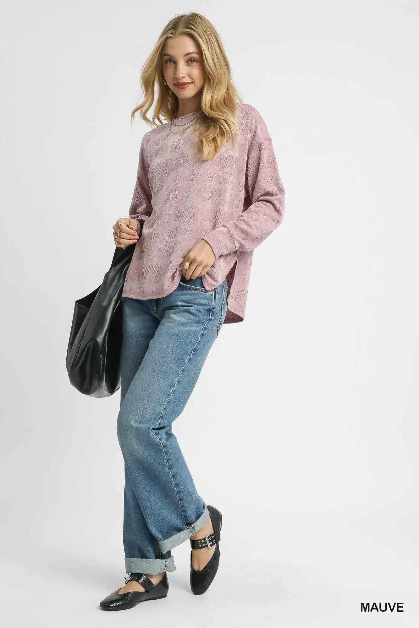 Umgee Textured Knit Long Sleeve Top 405bd3ee-5079-4f9c-946b-67eb1105bff3-Max-Origin