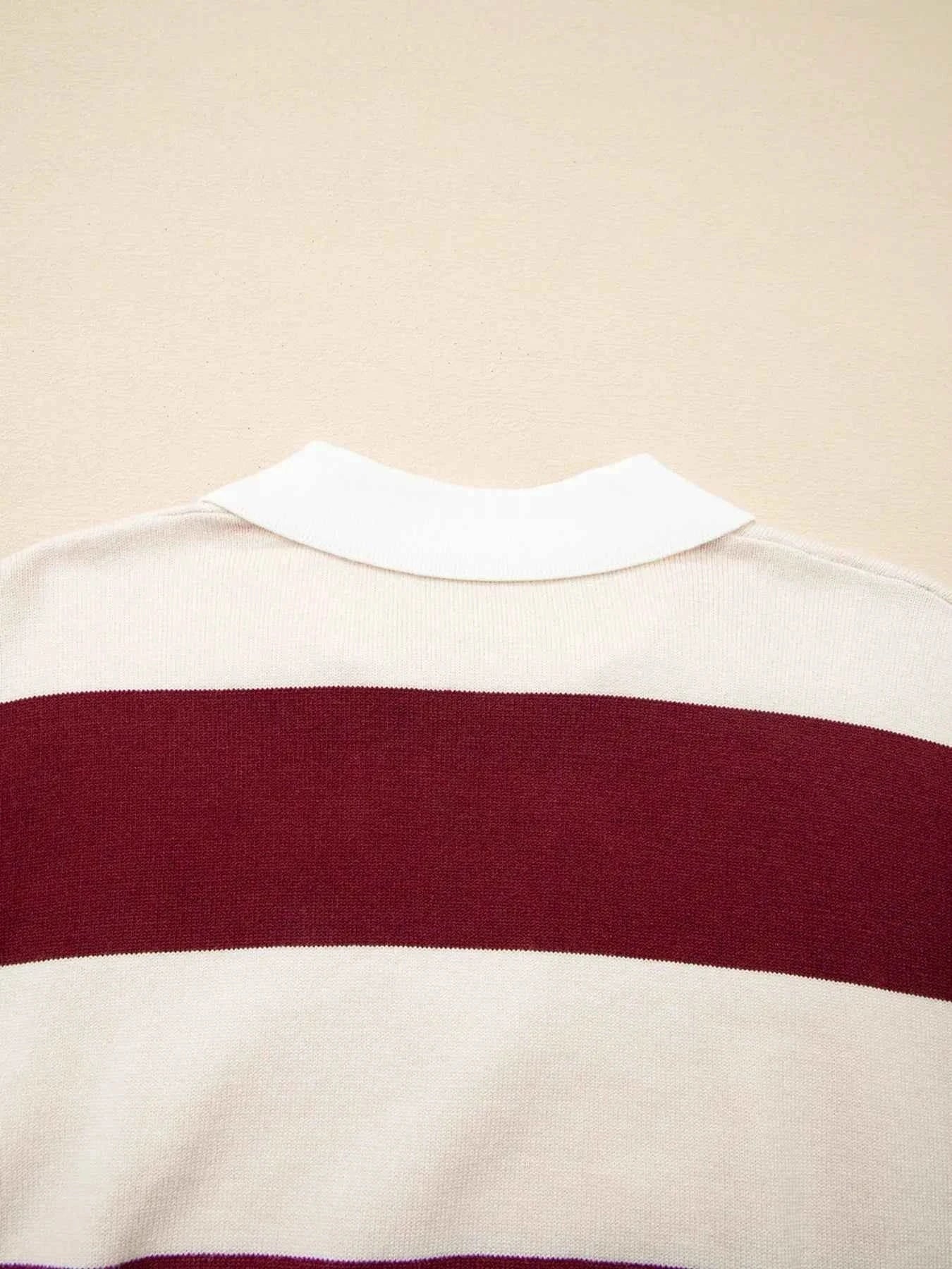 Color Block Long Sleeve Knit Top 40697e22b9784869b1482414bb0744cb-Max-Origin