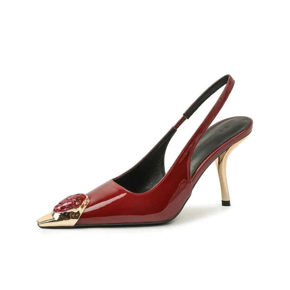 Point Toe Stiletto Slingback Pumps Burgundy 40a85cf3-645d-4d2f-a7d1-50d046179930-Max