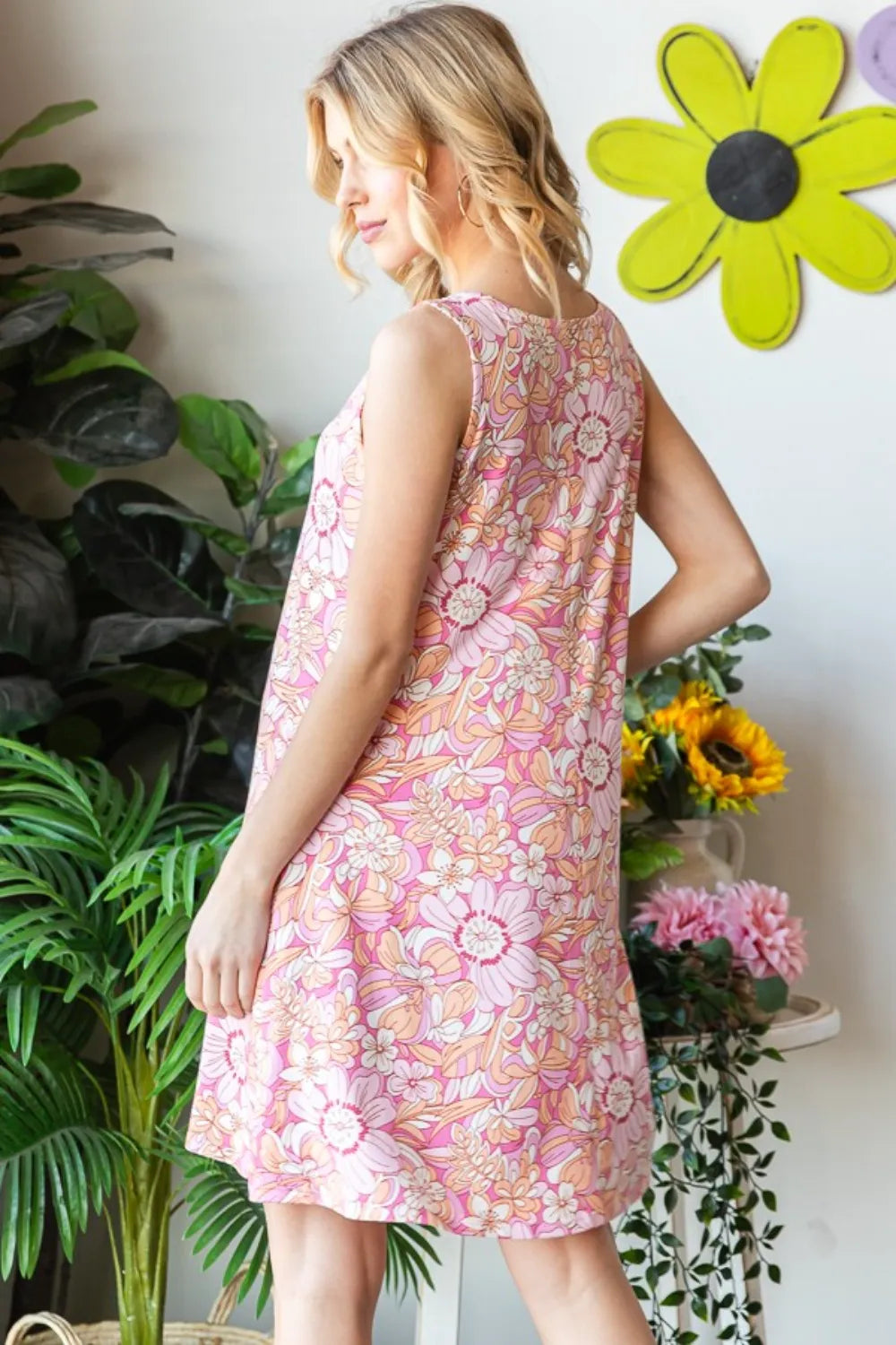 Heimish Full Size Floral V-Neck Tank Dress with Pockets 40be623a-0f61-41d3-b857-6f2fe9bd0473-Max