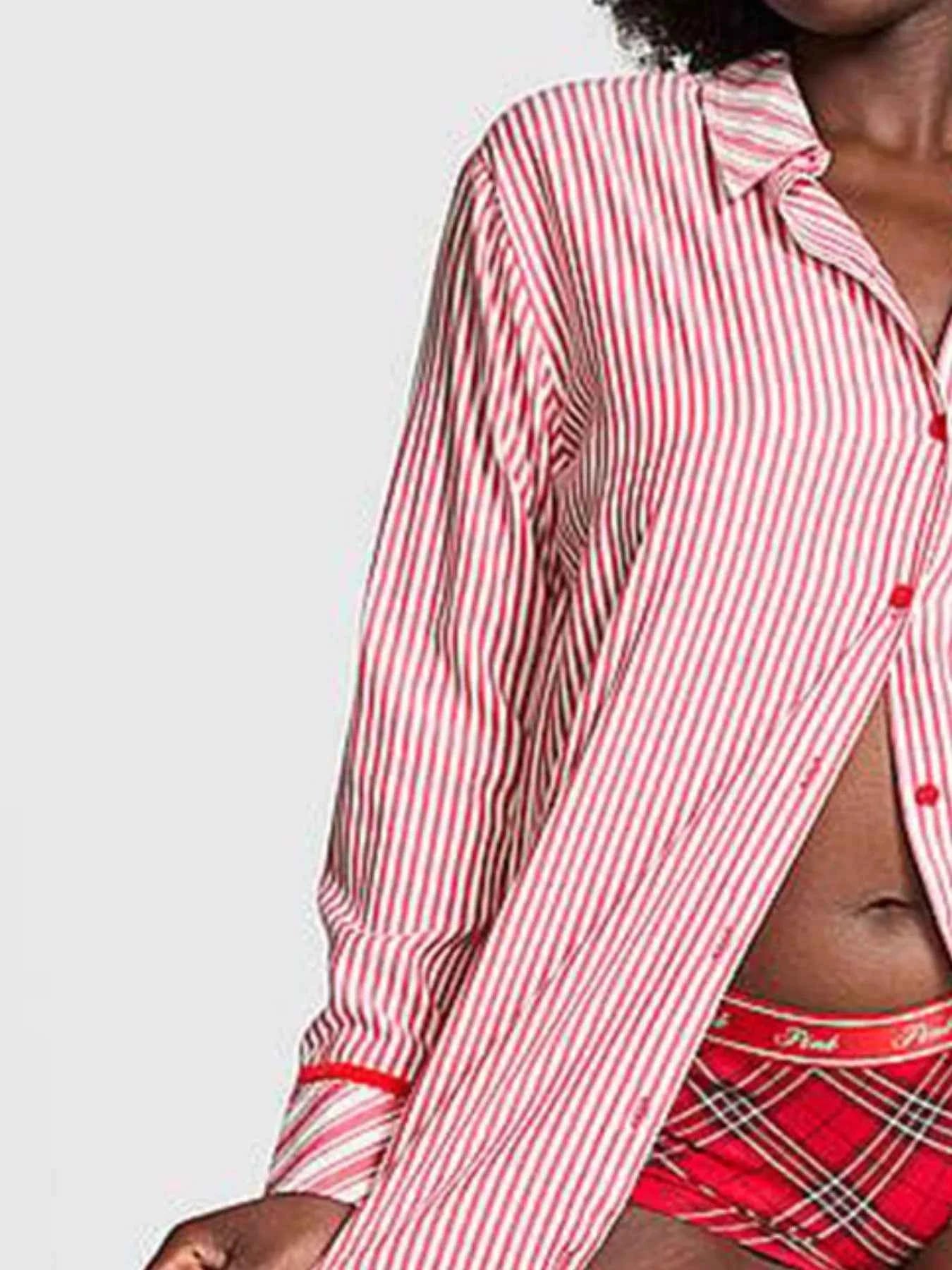 Striped Long Sleeve Button-Up Shirt 40c3bc6e-20dd-4838-a8ad-88a2f45cad98-Max-Origin