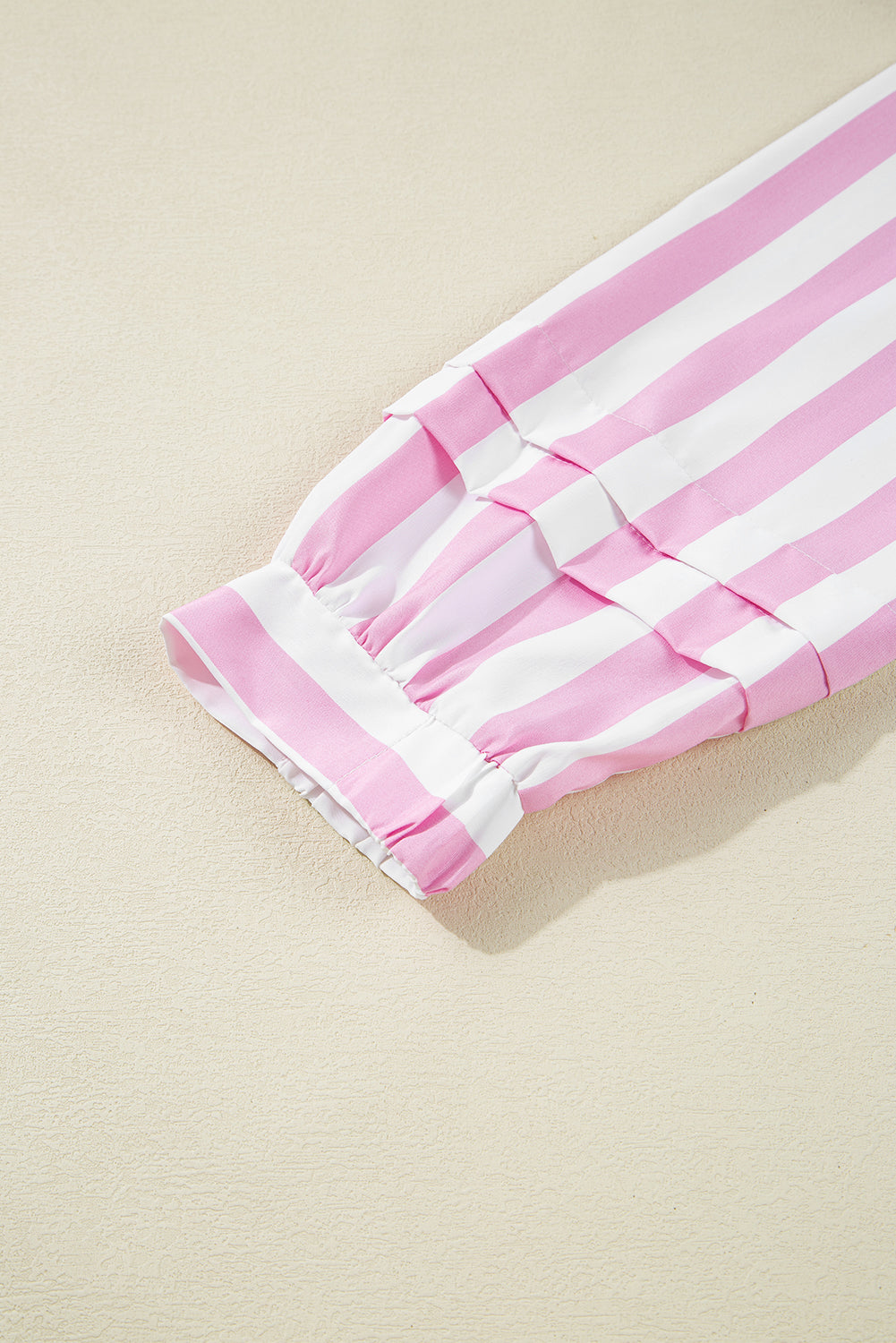 Rose Striped Long Sleeve Buttons Loose Mini Dress 40eac0ab50d9bea4