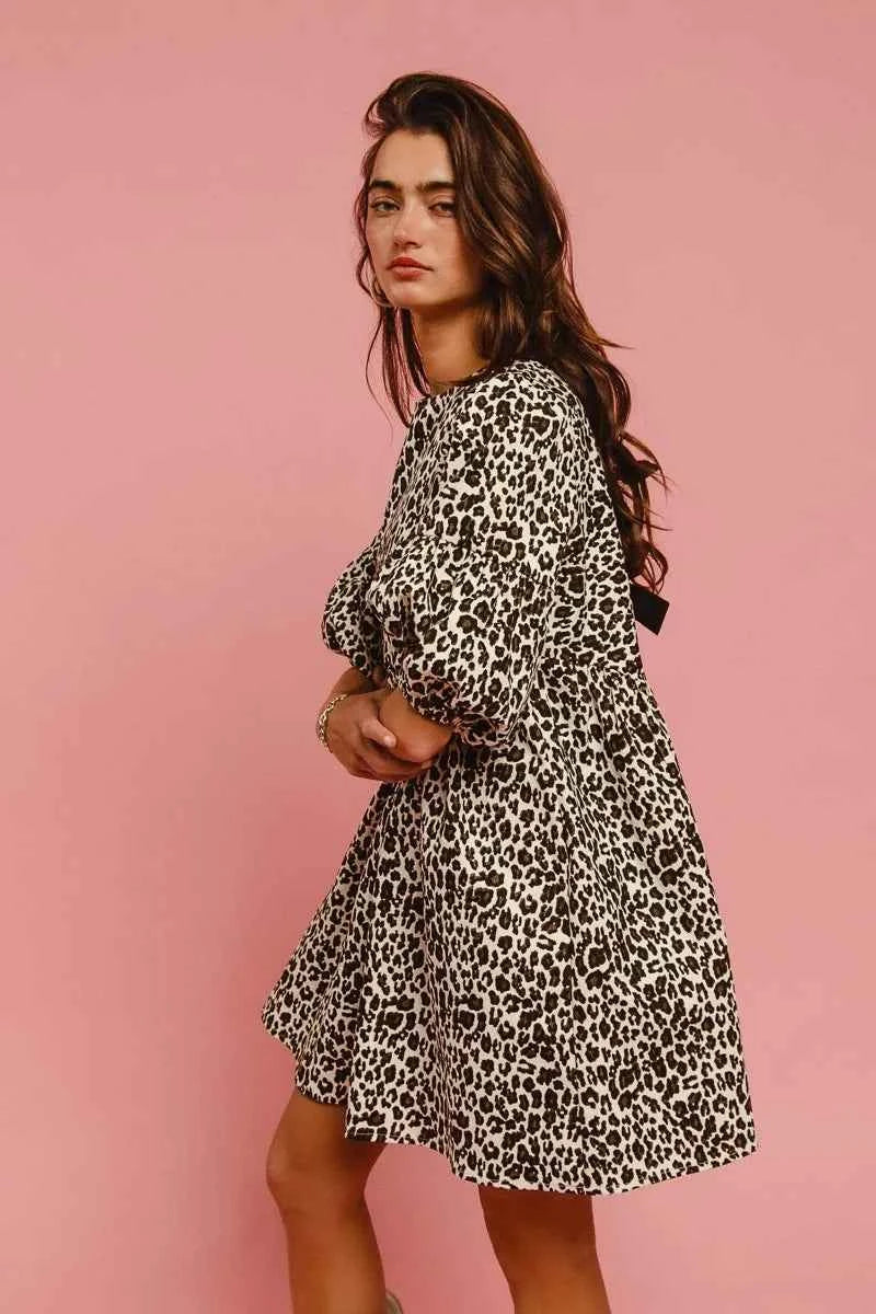 BiBi Leopard Denim Dress With Back Contrast Tie Detail 414cce3862484f1fb8cbb7171be5231e-Max-Origin