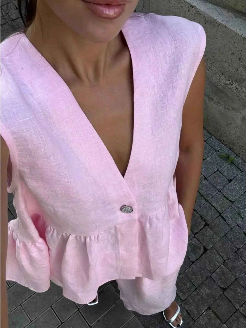 Button Down Peplum Vest and Pants Set 4150e81d-879c-4f8c-9582-93ffb51d5eb3-Max-Origin