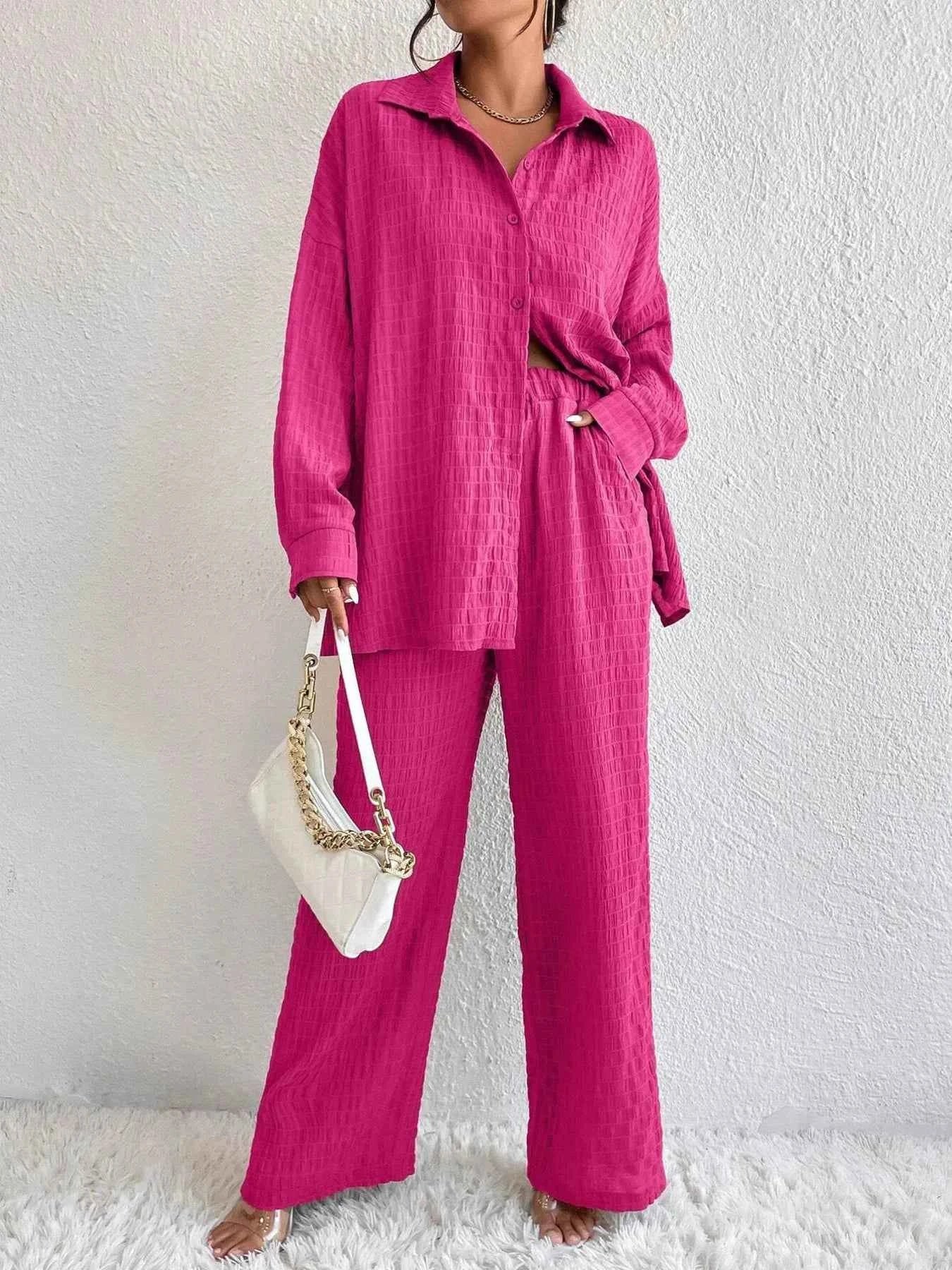 Button Up Long Sleeve Shirt and Pants Set 4189150d62224023891b3f875f270ff3-Max-Origin