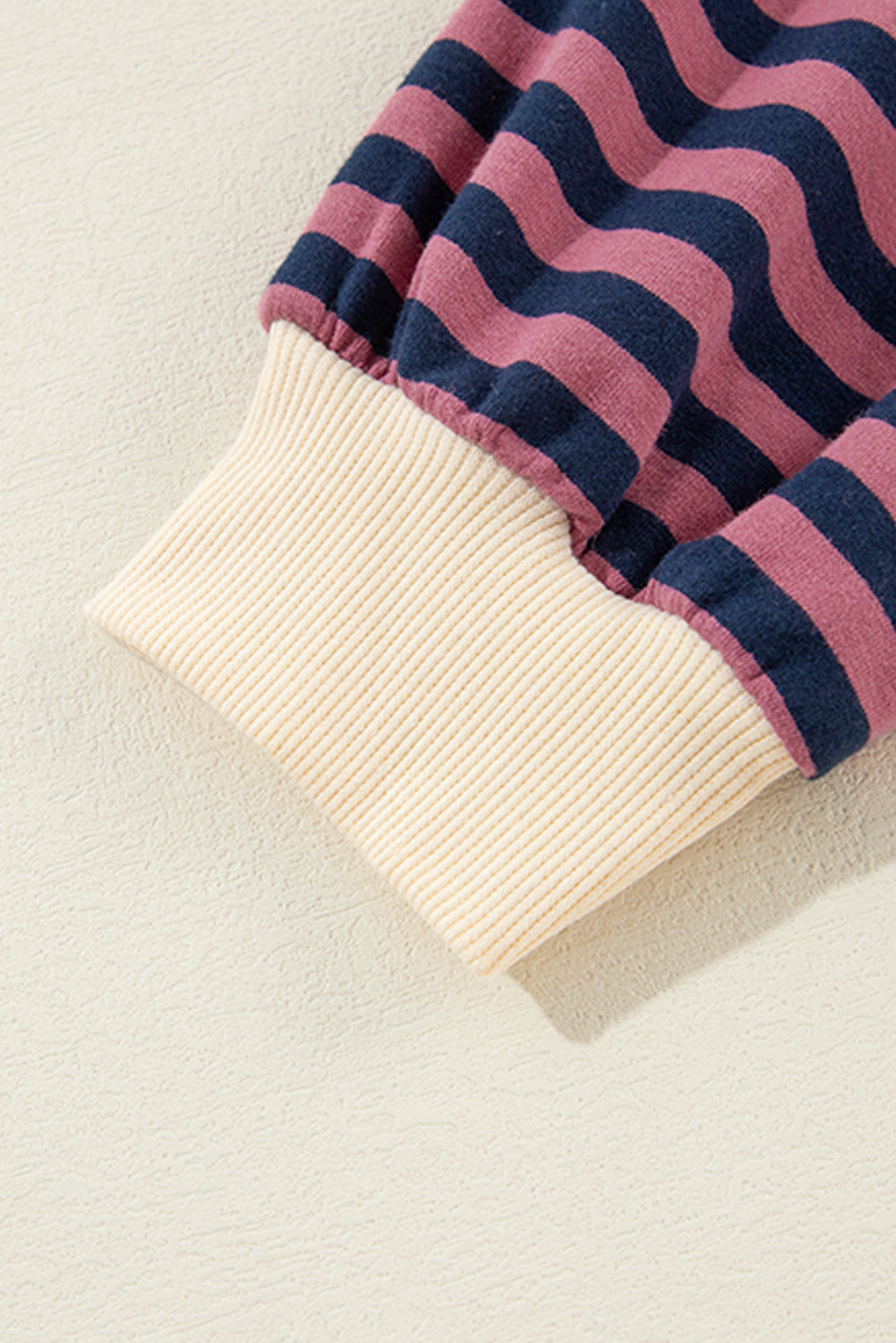 Black Stripe Contrast Edge Cross Seam Oversized Sweatshirt 41ad2eb8f8b67b83