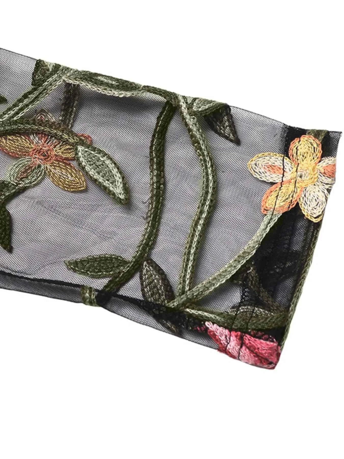 Floral Mesh Sleeve Ruched Maxi Dress 43106c33-5c76-45f5-a22f-9b59053a306b-Max-Origin