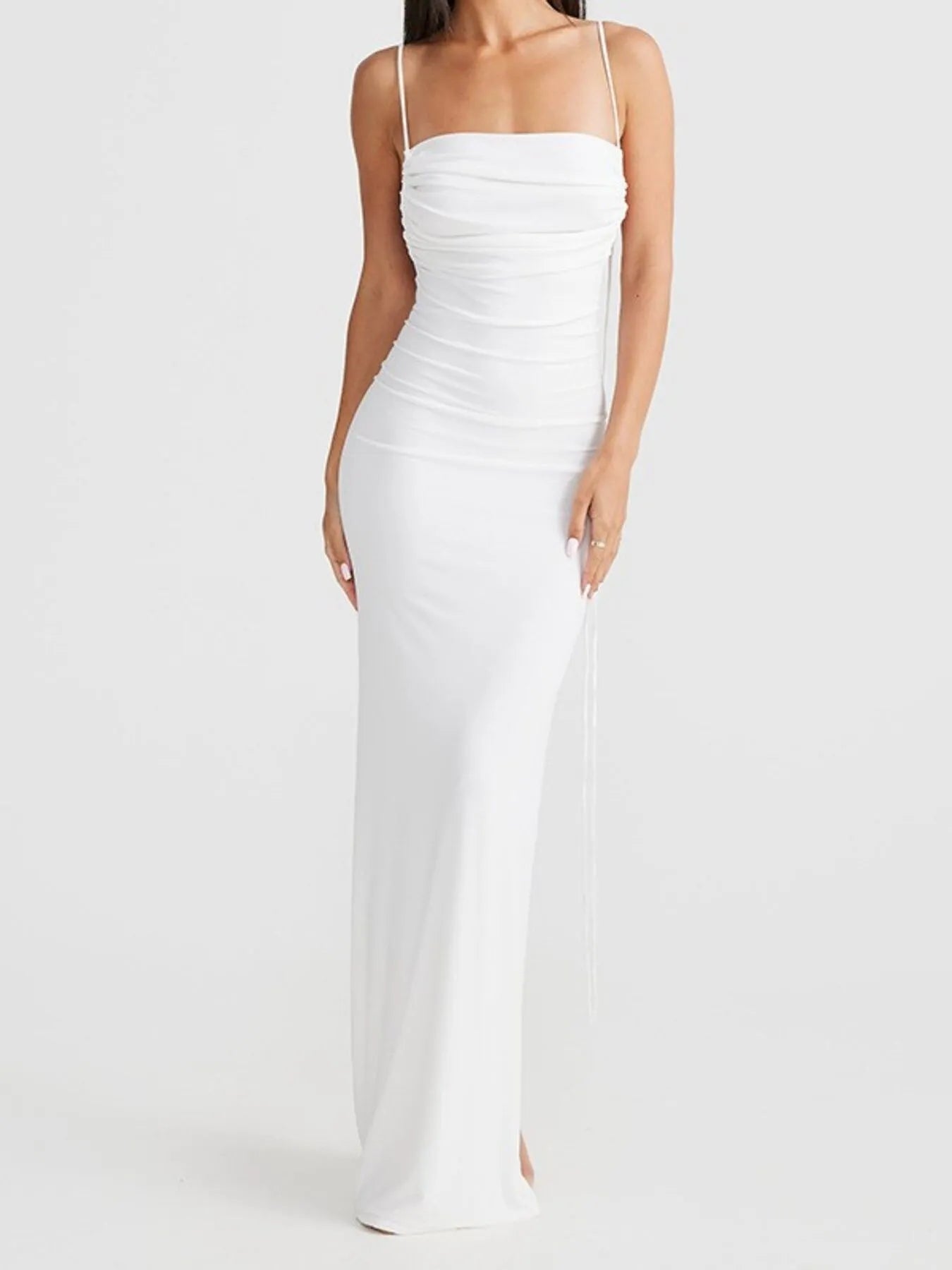 Backless Slit Sleeveless Bodycon Maxi Dress White 4342da34-69a0-4a8e-ab6a-ae400dc8fdef-Max-Origin