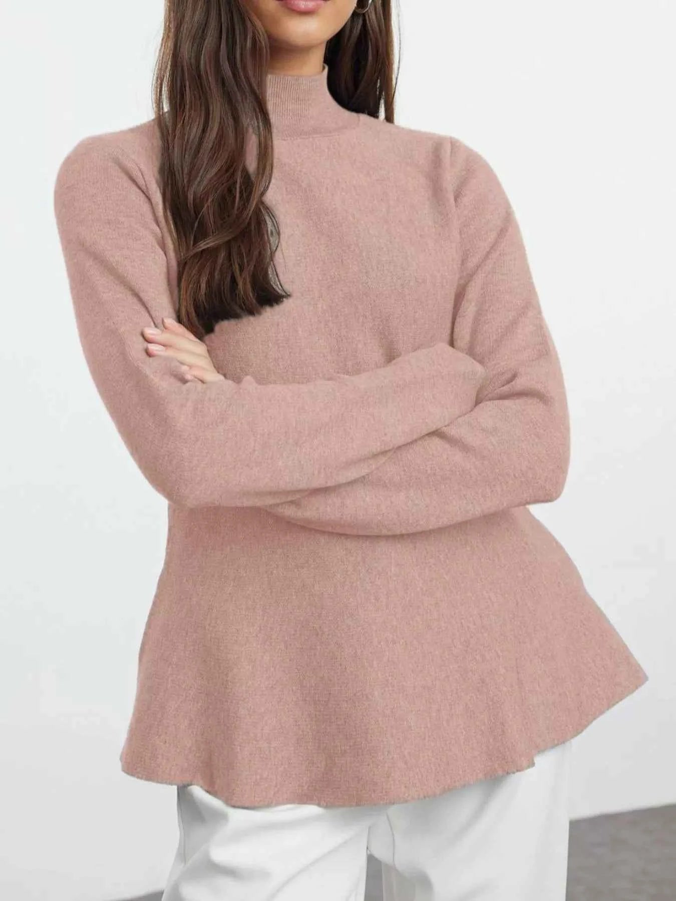 Mock Neck Long Sleeve Sweater 43c89e6f-0489-46b3-885a-5de848f63f6d-Max-Origin