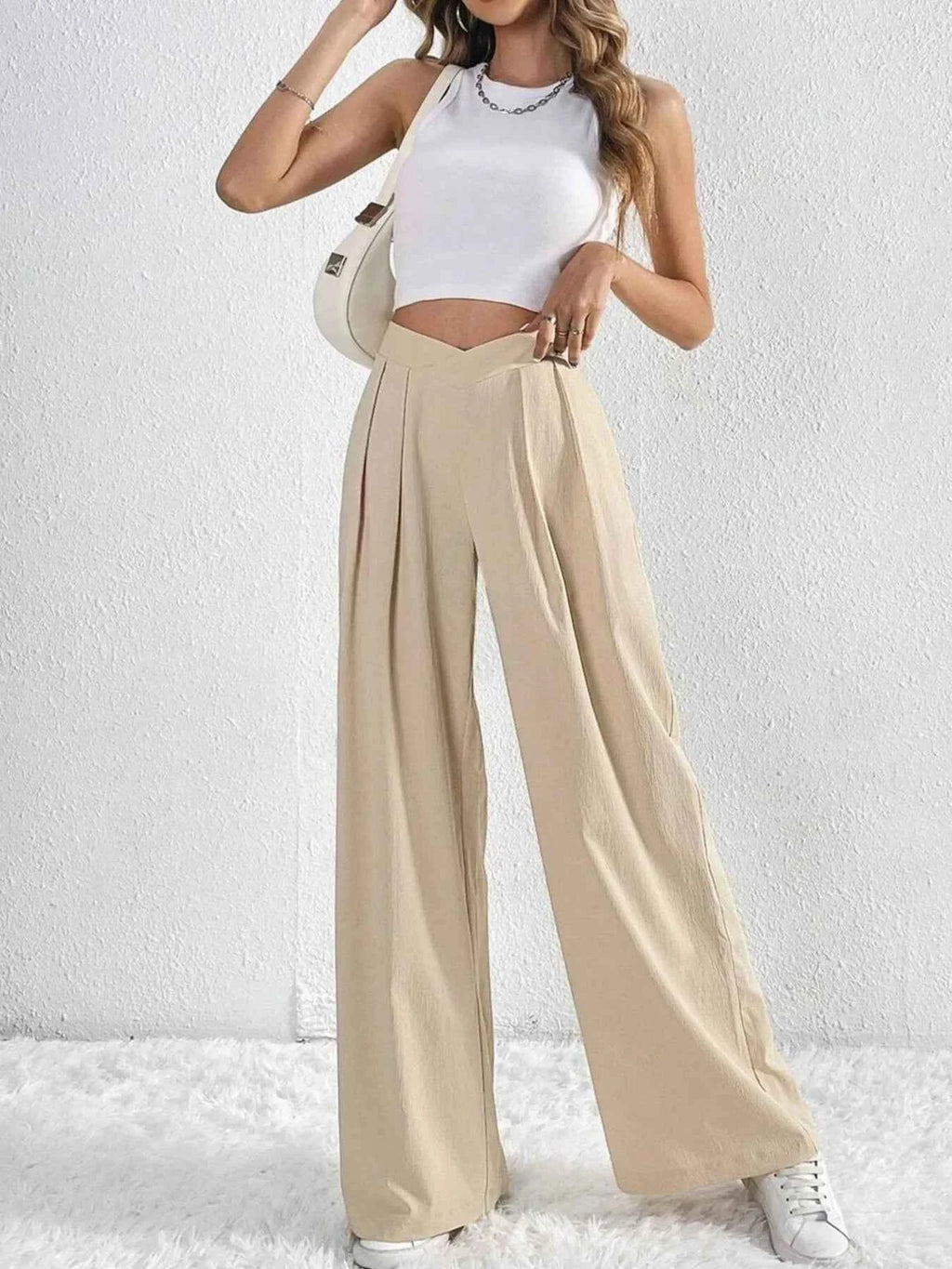 V-Waisted Ruched Front Wide Leg Pants 443f312daa284c96bc8b0a4d19f490d6-Max-Origin