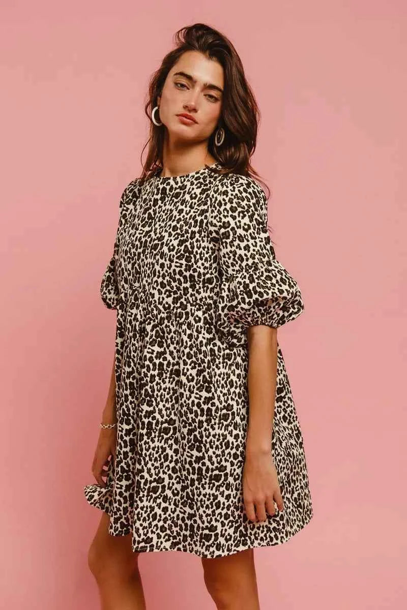 BiBi Leopard Denim Dress With Back Contrast Tie Detail 444590ed91e74ea08a8e1dd6147332fc-Max-Origin