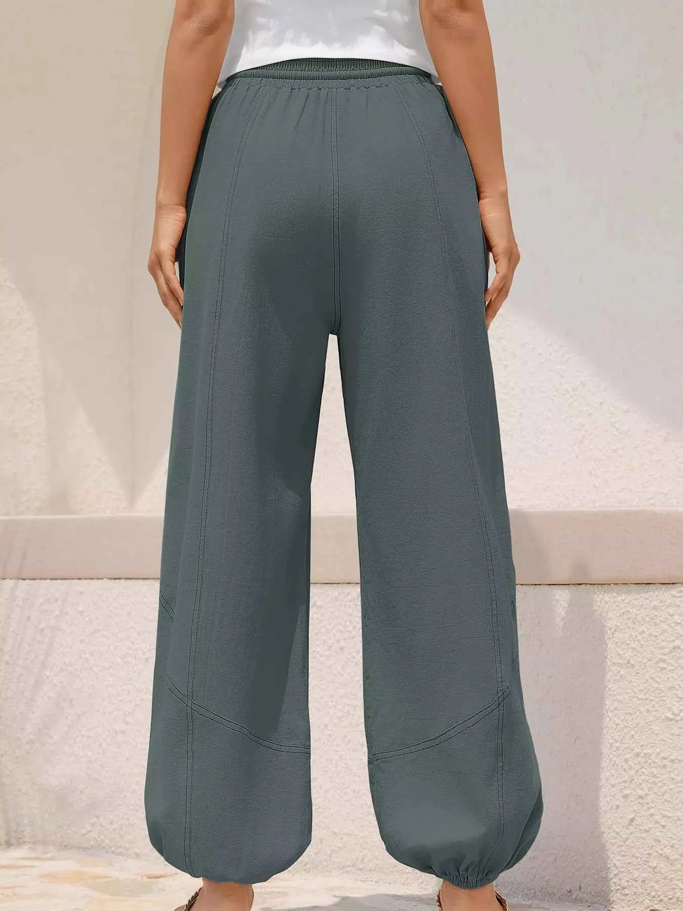 Wide Leg Drawstring Pants 446e0478677042ad975962d66ff1e9b2-Max-Origin