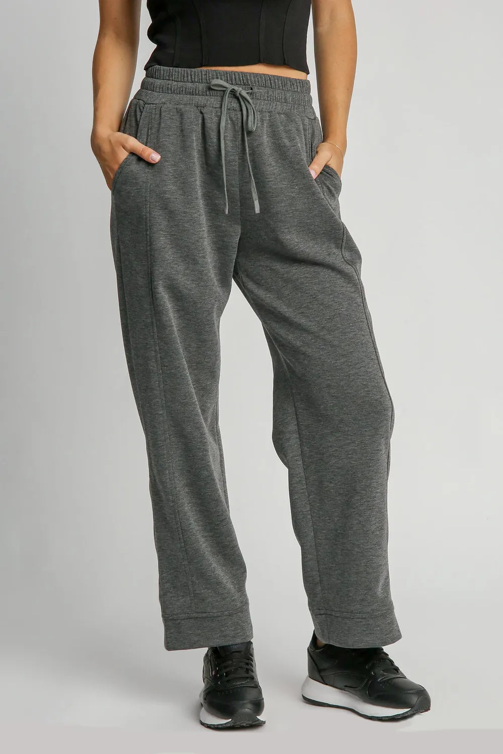 Umgee Full Size Drawstring Wide Leg Pants with Pockets Dark Gray 454feb63-25ff-410b-ae5e-b96efba1e2ae-Max