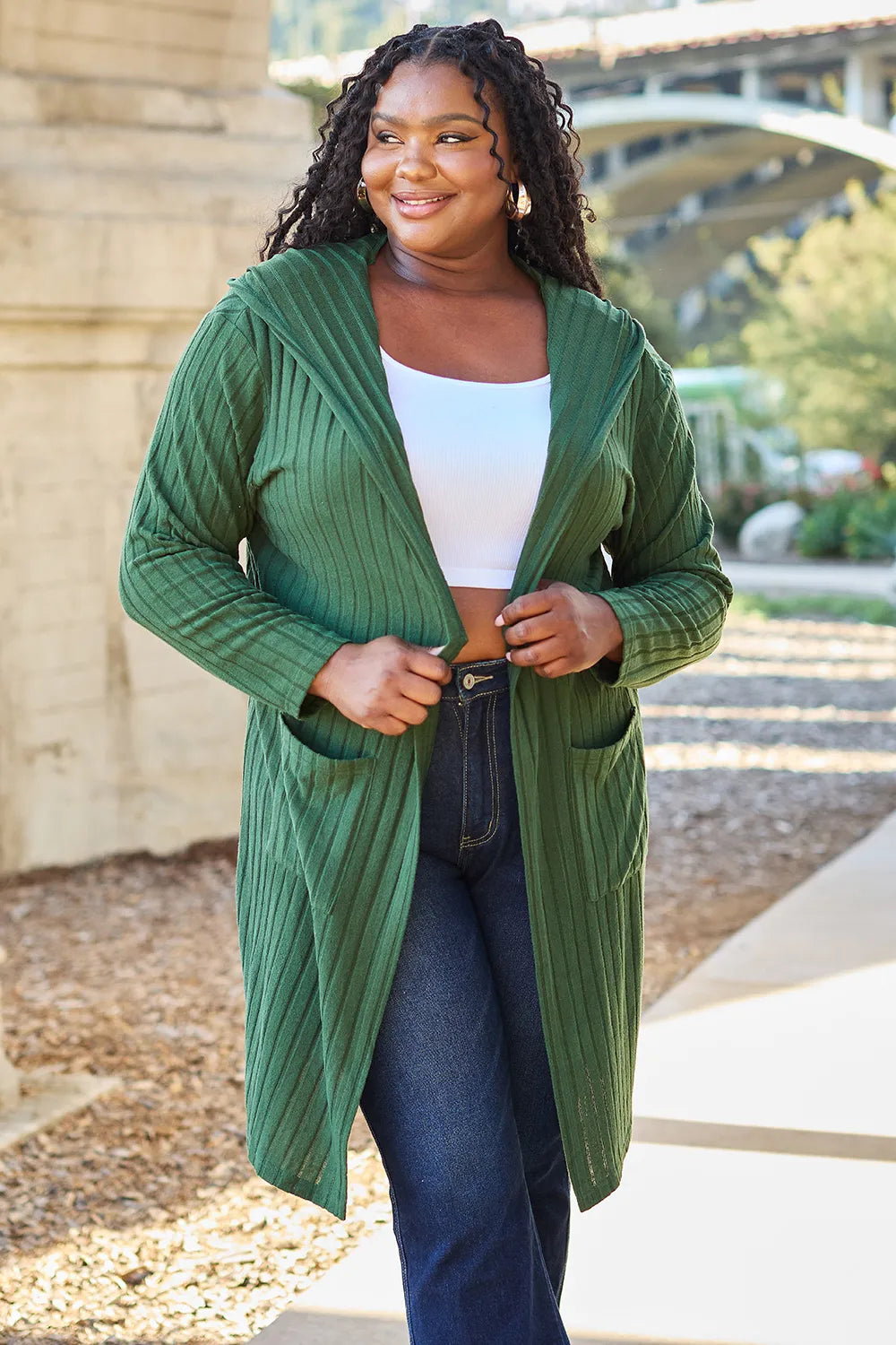 Basic Bae Full Size Hooded Sweater Cardigan 45ab5d36-0fc8-408b-b17f-5e7620c7cc6a-Max