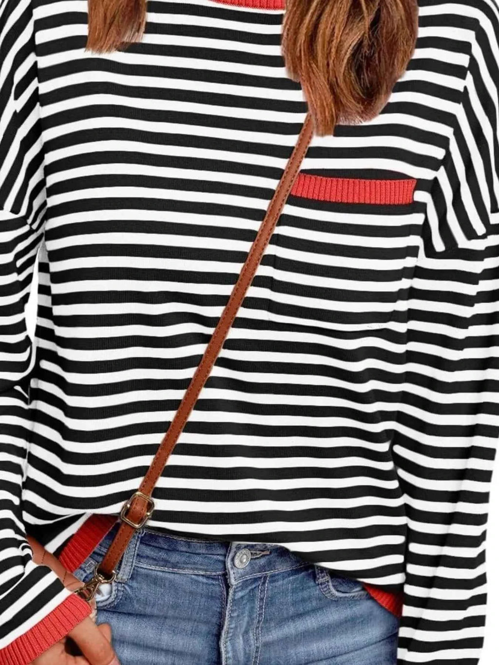 Striped Round Neck Long Sleeve Knit Top 45dc6a26-791a-49dd-be71-191c0581b128-Max-Origin