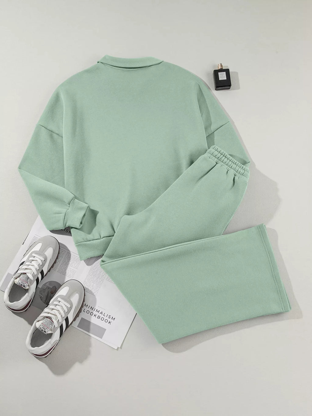 Drop Shoulder Zip Up Jacket and Drawstring Pants Active 2pcs Set 45de07efdd624f199d55e06508c5b846-Max-Origin