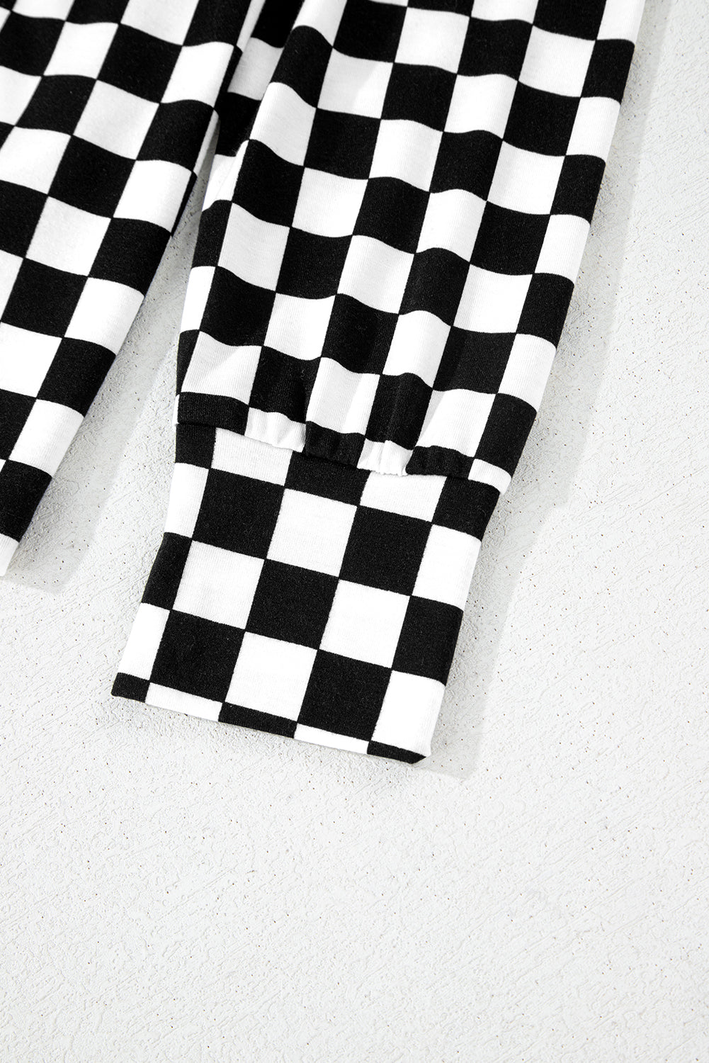 Beige Checkered Print Long Sleeve Loose Fit Pajama Set 45fc9dc6acbf5c1b