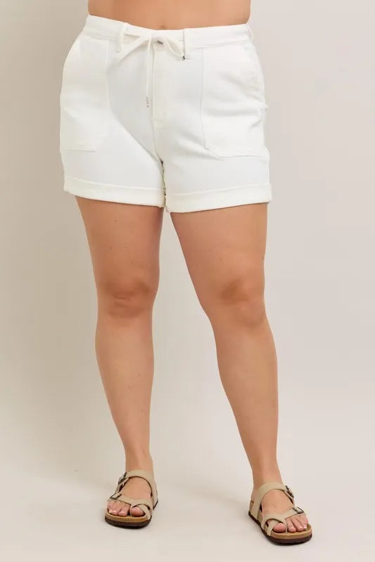 Judy Blue Full Size High Waist Cuff Denim Shorts Plus Size 46346c7b-266b-468f-a04b-faa98c4ae7f7-Max-Origin