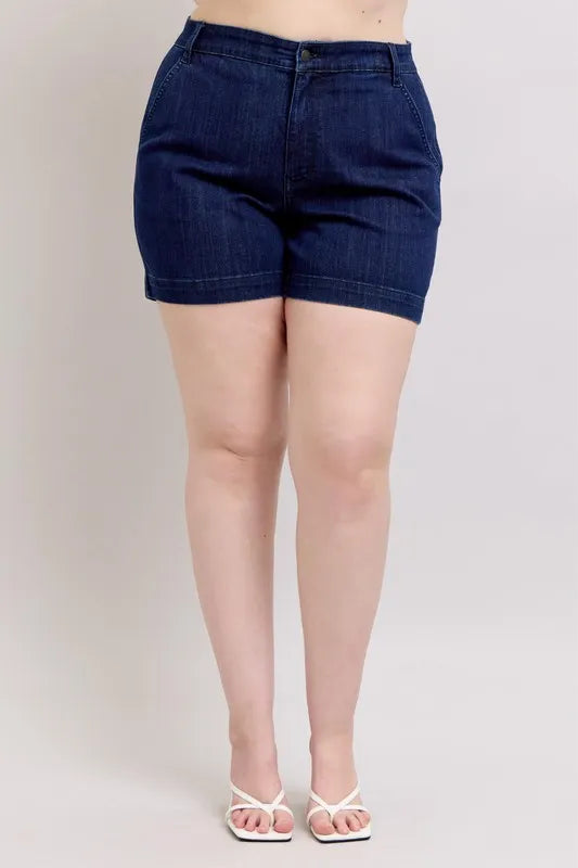 Judy Blue Full Size High Waist Denim Shorts Plus Size 4646e792-ed29-4cc6-98eb-d35faf31e6e5-Max-Origin