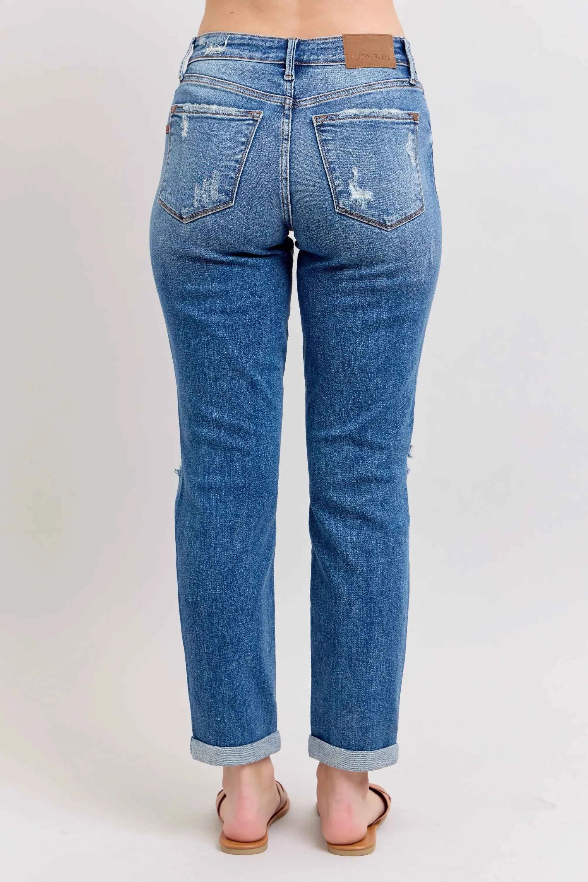 Judy Blue Full Size Mr Vintage Wash Boyfriend Fit W/ Destroy Jeans Plue Size 47260463856447ac89432f3728fc67db-Max-Origin