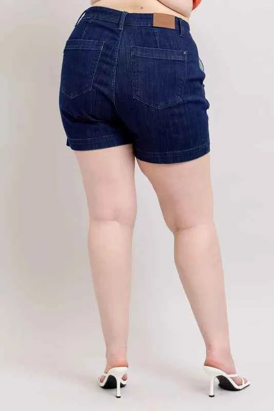 Judy Blue Plus Size High Waist Denim Shorts 472700c6824e4ae6b1e048cd82388d58-Max-Origin
