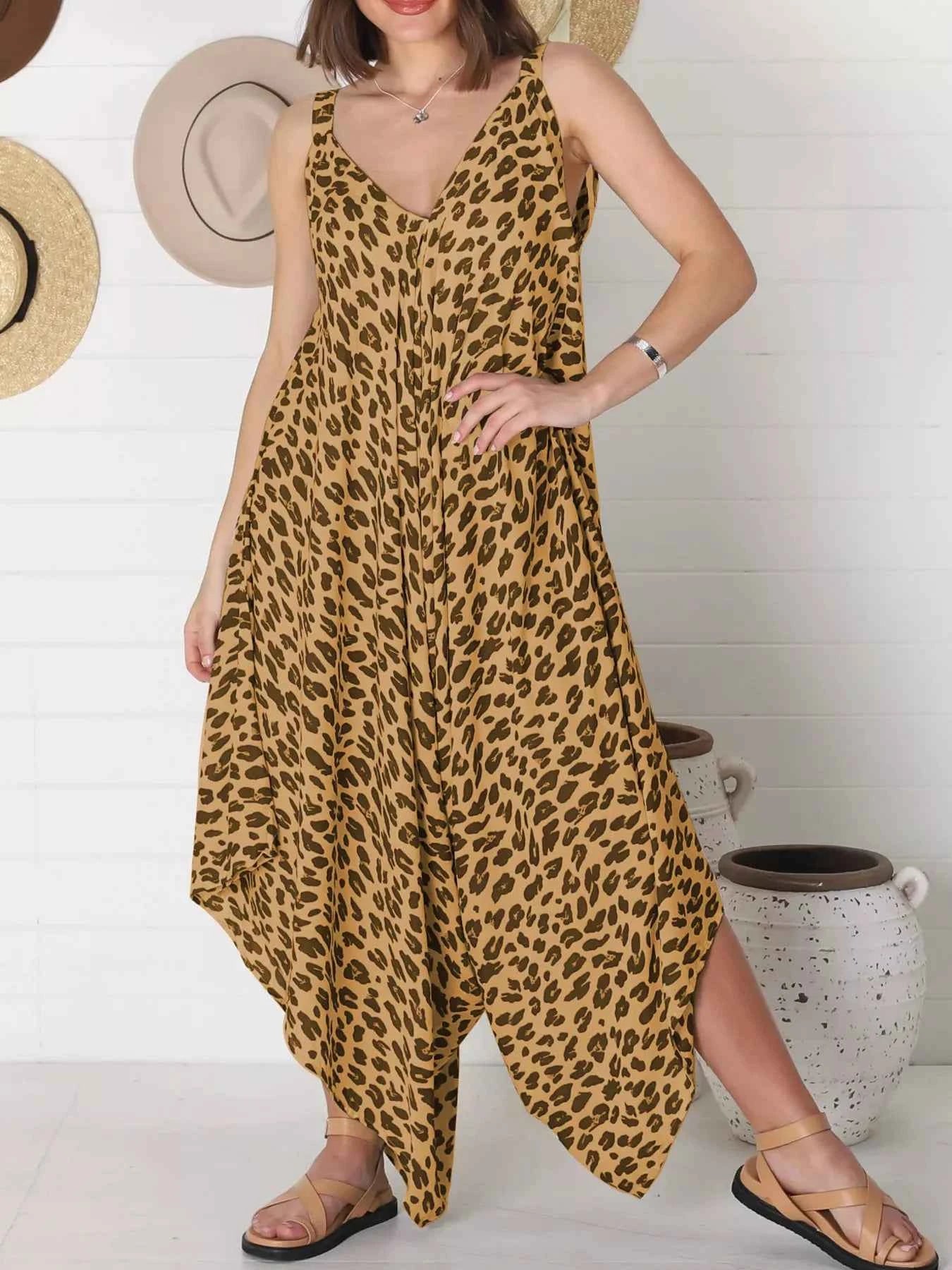 Full Size Leopard Print V-Neck Wide Leg Jumpsuit Plus Size Yellow 4738443186b04fe3ae904fcbf390214d-Max-Origin