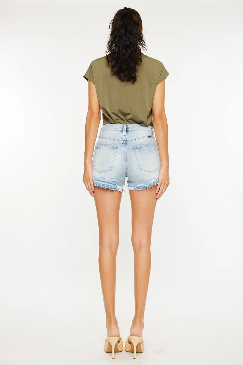 Kancan High Rise Raw Hem Denim Shorts 484c91342d7a4d24ac8a0fcacb3bf79d-Max-Origin