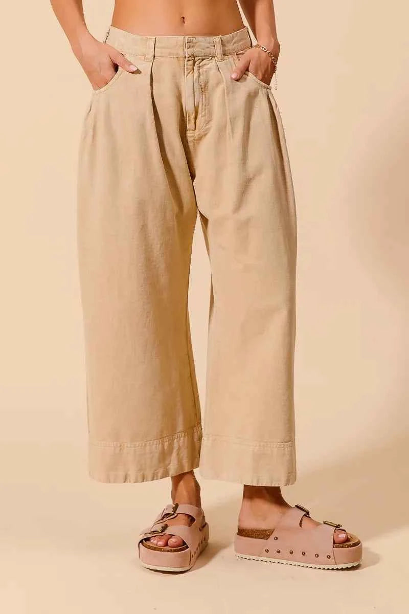 SO ME Mid Rise Wide Leg Chino Pants With Pockets 484f41f149aa4a25b728d1d632547694-Max-Origin