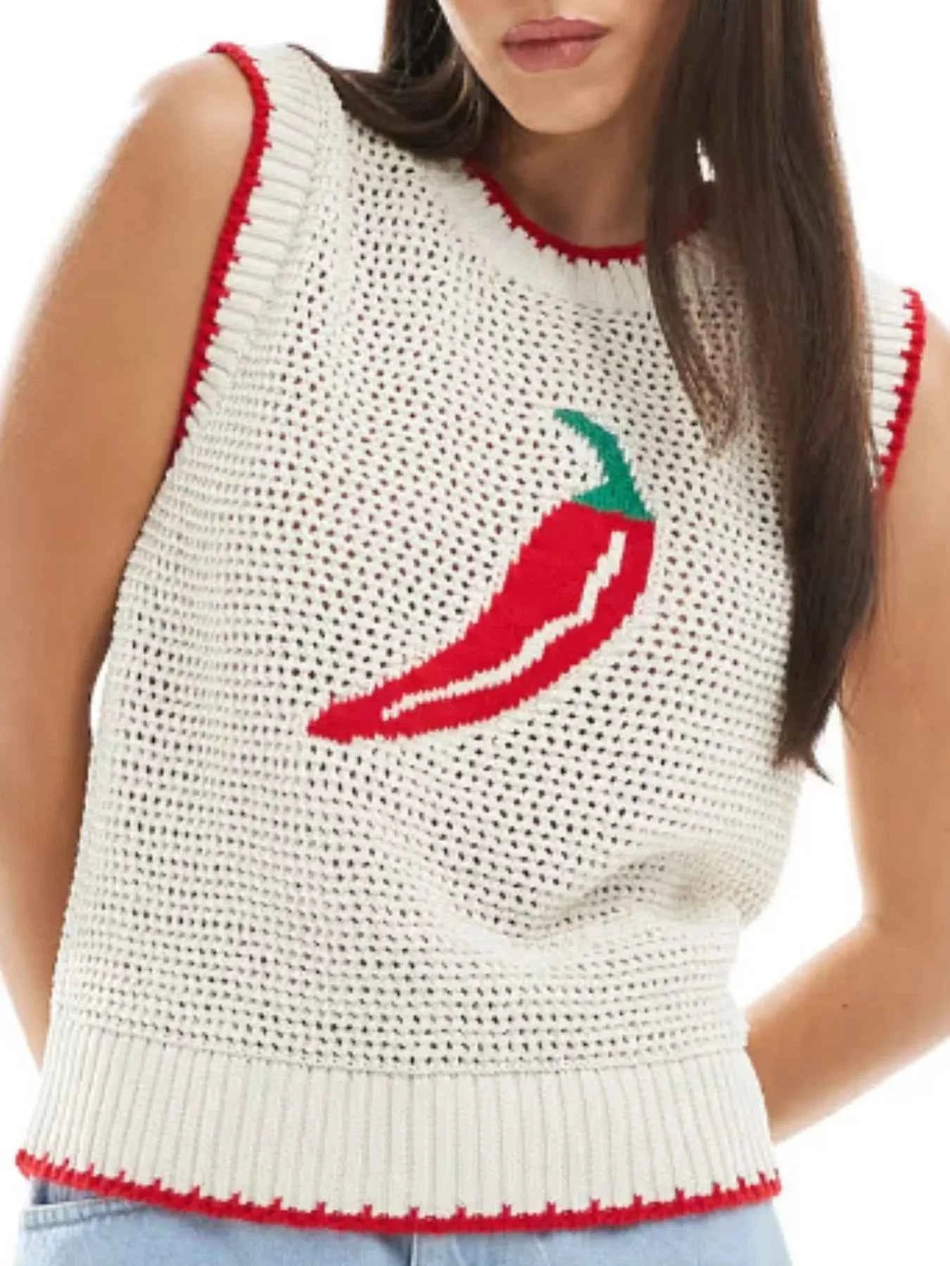 Chili Pepper Crochet Knit Tank Top 485c4225-0ad2-4274-a33a-e503bd41ca0c-Max-Origin
