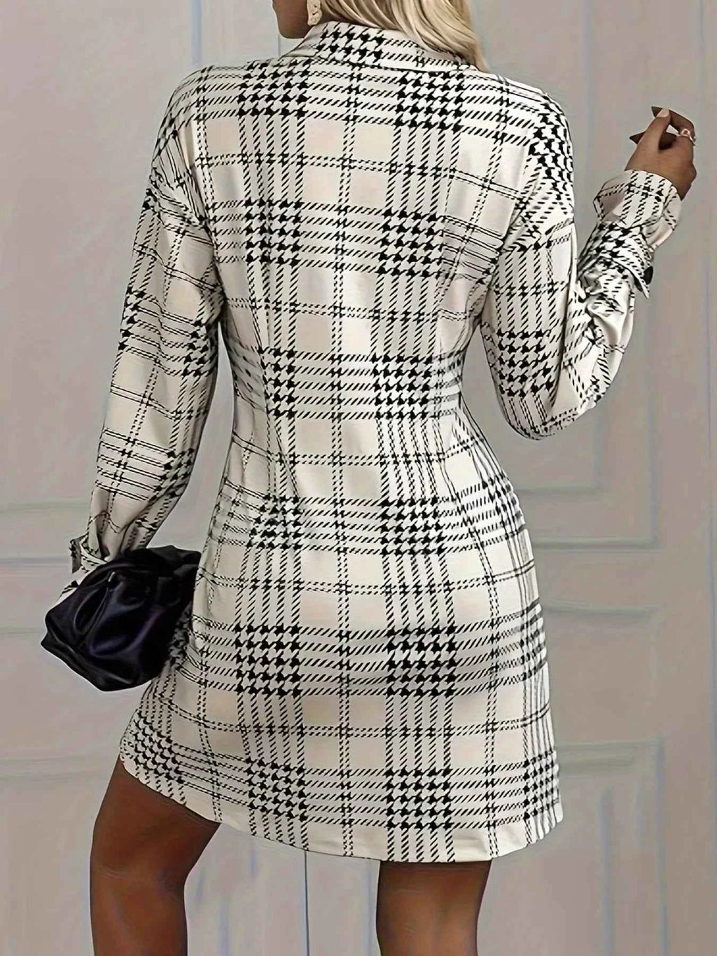 Houndstooth Button-Down Shirt Dress 48b4f097-6d59-4858-8c9c-24ea79dce326-Max-Origin