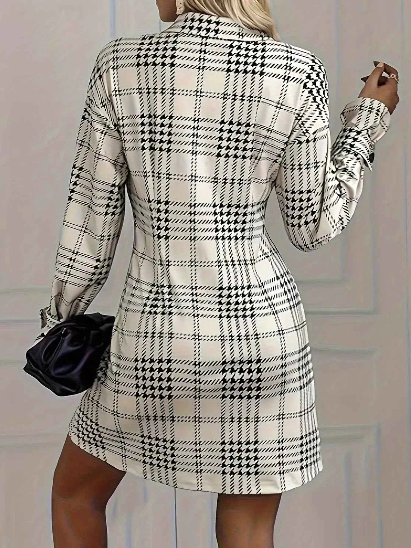 Houndstooth Button-Down Shirt Dress 48b4f097-6d59-4858-8c9c-24ea79dce326-Max-Origin