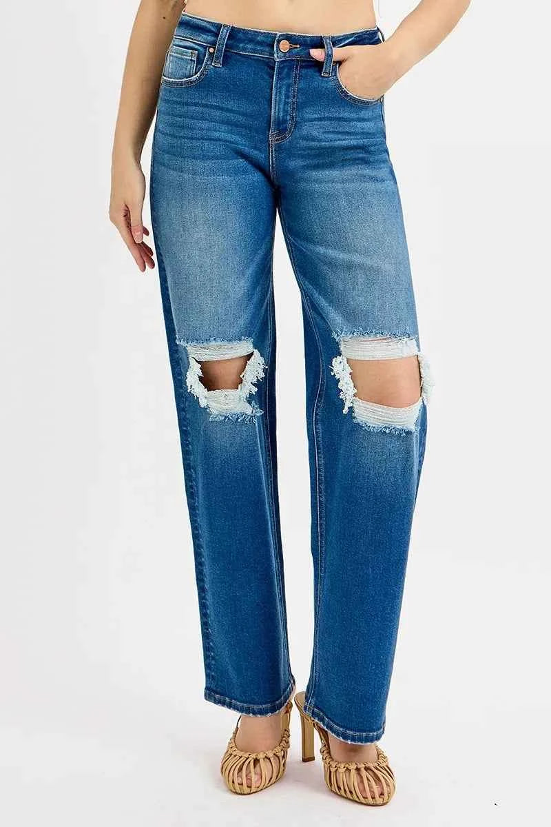 RISEN Full Size Mid Waist Fit Boyfriend Knee Distressed Jeans Plus Size 48c243c4949743cda1ea27cff798bfe9-Max-Origin