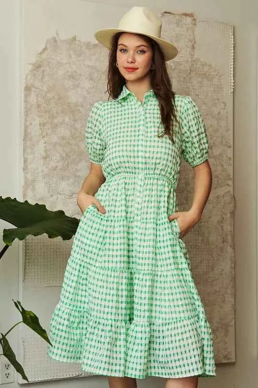 Davi & Dani Checkered Puff Sleeve Tiered Shirt Dress 48ceb2fa9c1e4222b9c873f3ce9b9981-Max-Origin
