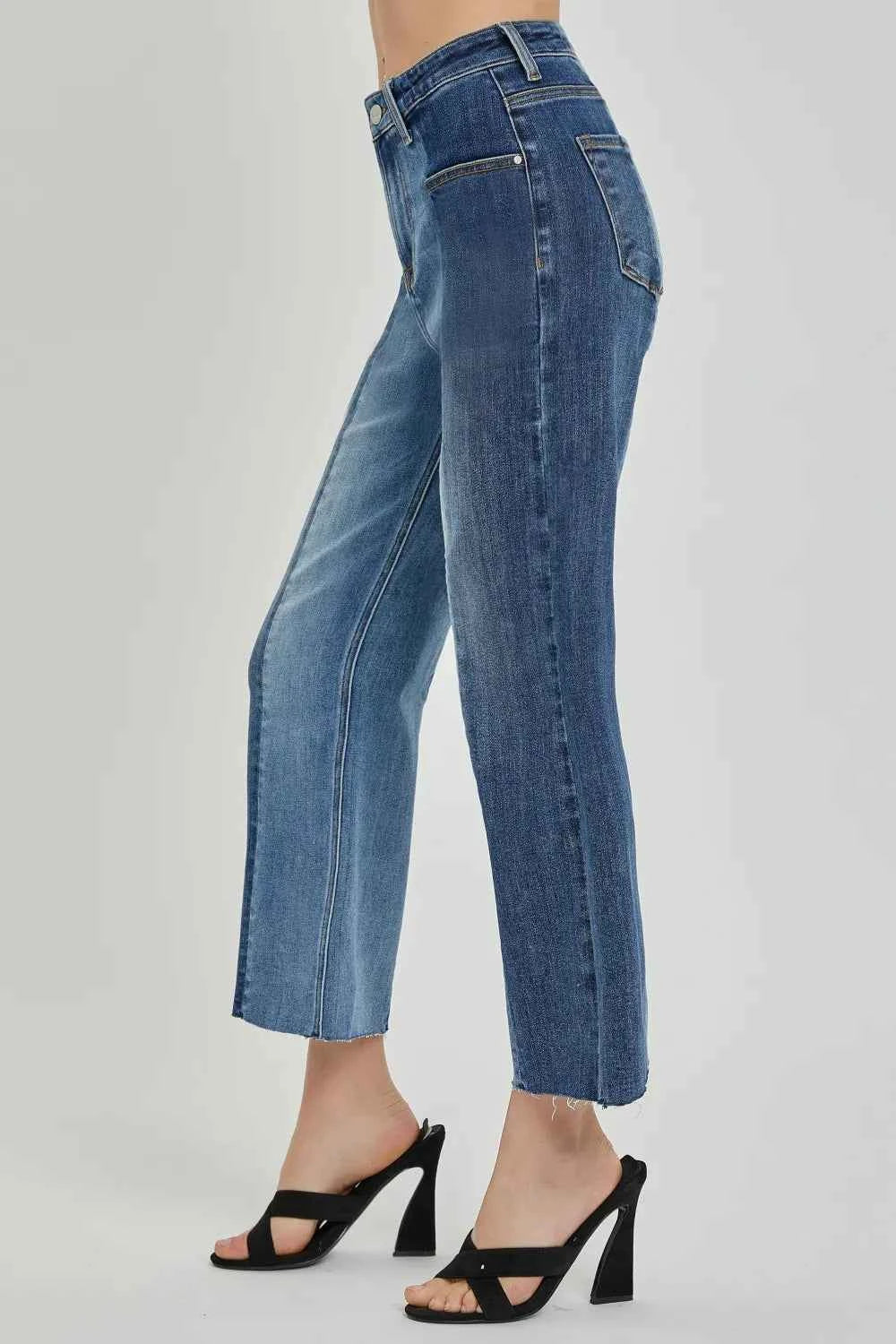 RISEN Full Size Mid-Rise Waist Two-Tones Jeans with Pockets 493e6af5-f5aa-4eeb-a7c3-4a4d6ce2dfb1-Max